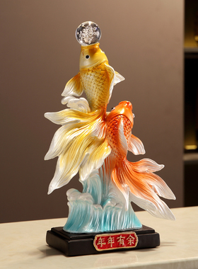 树脂招财鱼年年有余锦锂