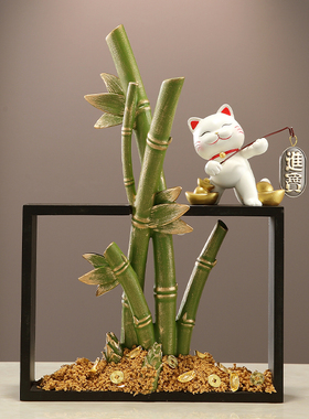 八方来财步步高升招财猫摆件