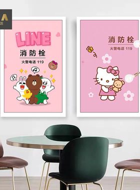 消防栓灭火器电表箱贴纸画定制
