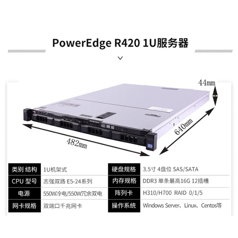 R630R730XDR530机架式1U2U二手服务器主机R420R620R720 - 图1