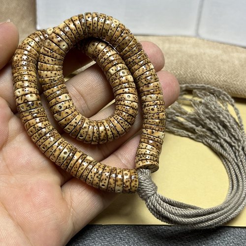 十年陈籽老料原生态星月菩提108颗手持念珠手工打磨薄片正月佛珠 - 图3