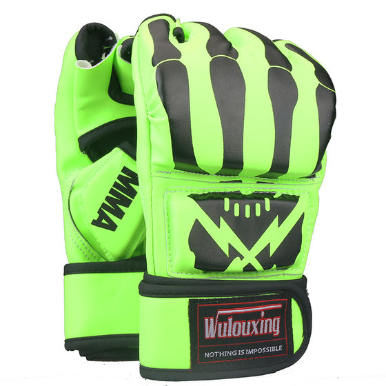 Half finger boxing gloves muay thai mmaUFC adult fighting