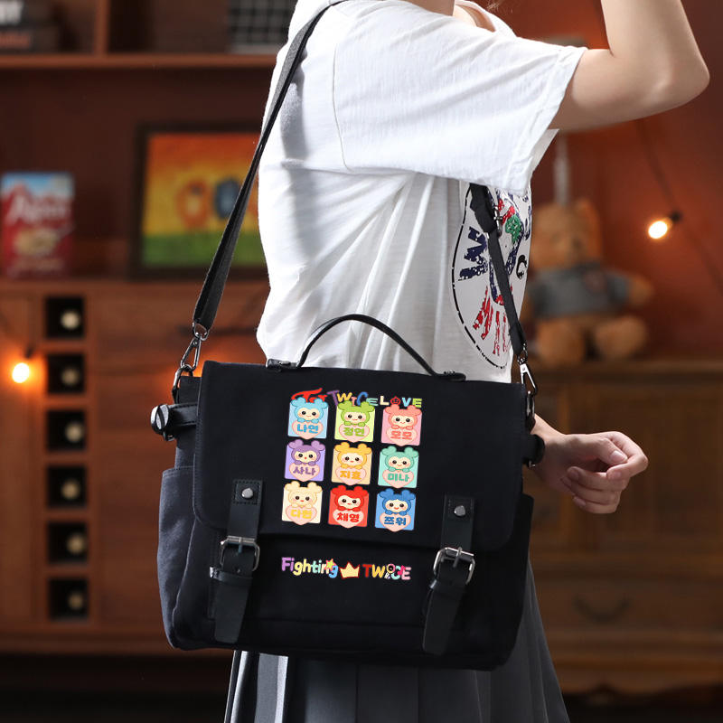 TWICE演唱会小卡同款林娜琏女团周边女生帆布手提包单肩包斜挎包 - 图1