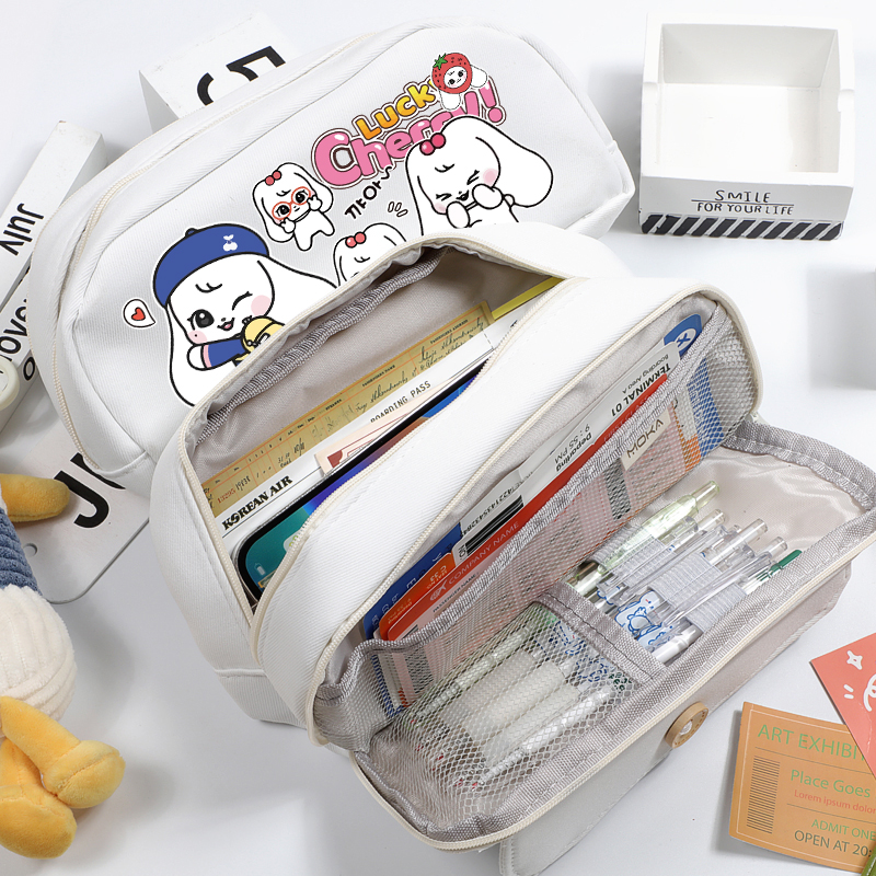 IVE minive张元英周边cherry切莉娃娃同人谷子吧唧学生笔袋文具包 - 图3