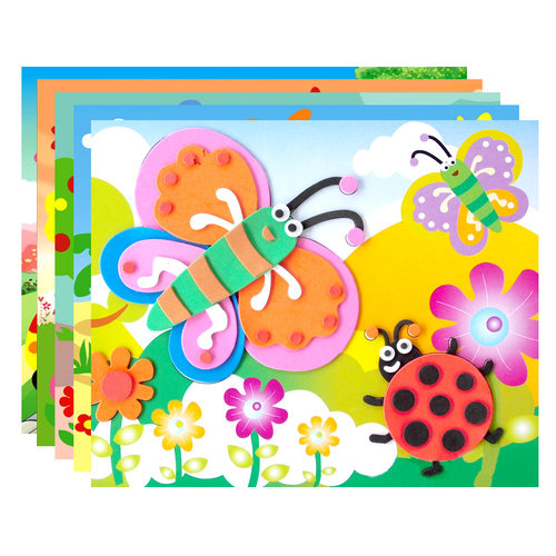 3d 立体贴贴画eva粘贴纸儿童手工制作材料包幼儿园diy小女孩玩具 - 图3