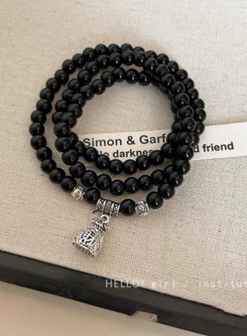 九条装古典极墨玄韵手串