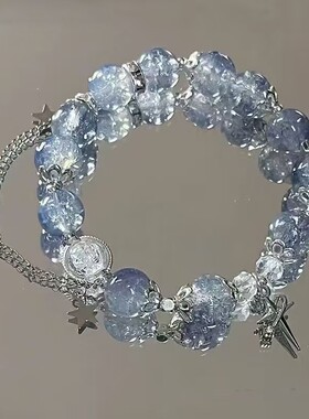小红书同款碎花蝴蝶手串新中式风