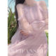 Fanshu light luxury Iris Qingwu 2026 ພາກຮຽນ spring ແລະ summer ຮູບແບບ lady ຮູບແບບໃຫມ່ temperament off-shoulder mulberry ຊຸດຜ້າໄຫມ temperament