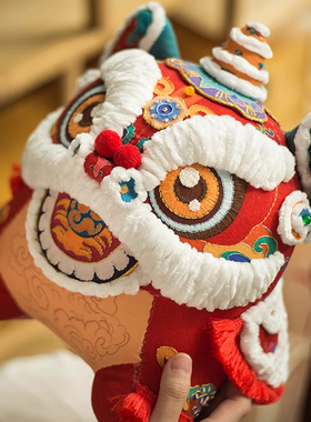 成品大醒狮阿卡手工刺绣