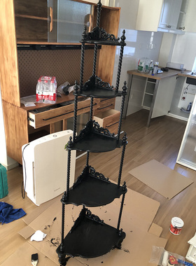 东阳木雕中古置物架材料包小红书