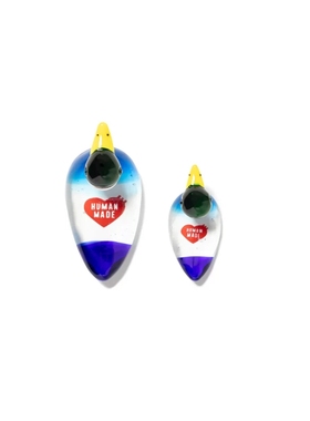 现货HUMAN MADE DUCK PAIR GLASS FIGURINE 爱心鸭子玻璃摆件套装