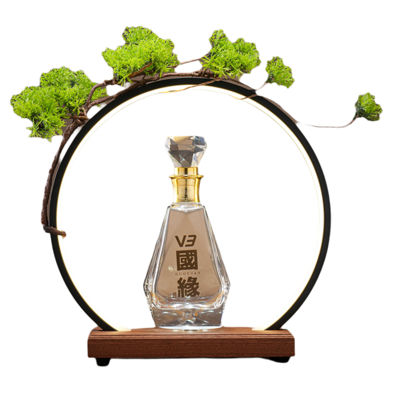 旋转发光酒水展示架白酒红酒庄酒柜品鉴会桌面装饰陈列架酒具灯圈,淘宝优惠券,粉丝福利购,淘宝优惠卷