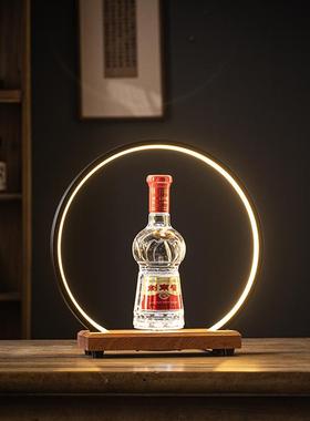 酒柜直播间旋转发光酒水展示架