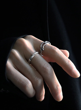 开口可调节戒指男女同款