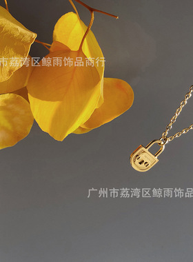 饰品复古欧美钛钢直播锁骨链