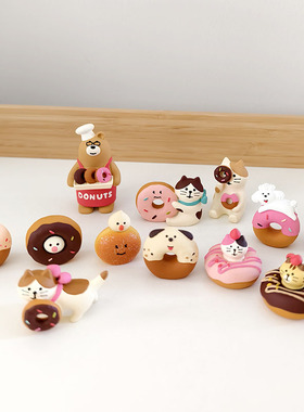 日本正版decole猫咪甜点可爱摆件