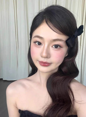 韩国东大门新款黑白蝴蝶结发夹女刘海夹发饰头饰发卡甜酷女孩对夹