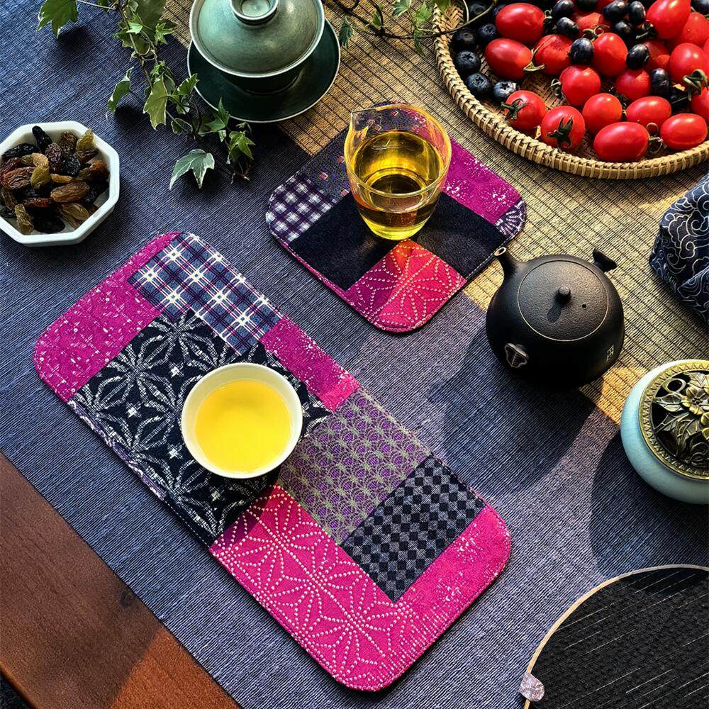 引之棉麻加厚印花茶席布艺桌旗吸水茶布茶杯垫禅意中式复古民族风,淘宝优惠券,粉丝福利购,淘宝优惠卷