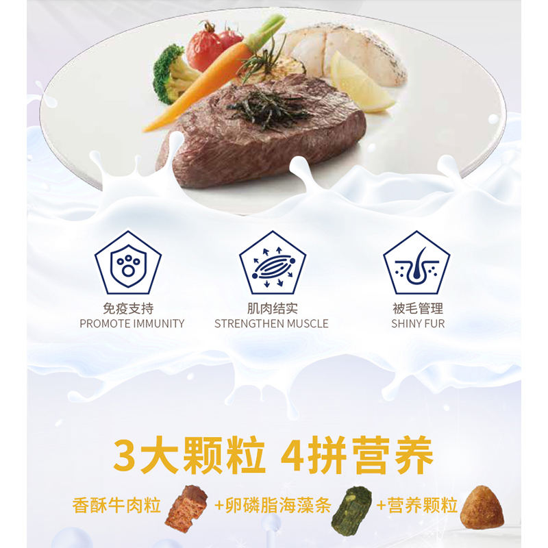 诺瑞牛肉三拼狗粮旗舰店官方正品10kg金毛拉布拉多比瑞吉大型成犬-图3