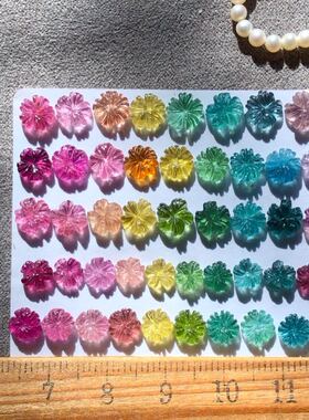 天然裸石锁骨链彩虹碧玺