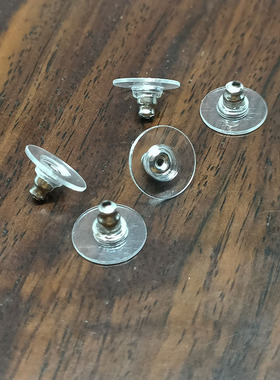 保色防水钛钢耳钉后塞胶帽DIY