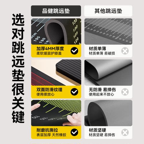 立定跳远测试专用垫子加厚防滑家用跳远训练器材体育中考跳远垫 - 图0