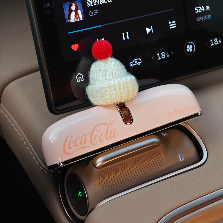 「圣诞氛围」车载停车牌配件圣诞针织帽子节日装饰摆件,淘宝优惠券,粉丝福利购,淘宝优惠卷