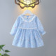 Baby long-sleeved dress spring and summer pure cotton thin baby style