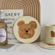 Ins style cute hand-painted bear placemat thermal insulation pad