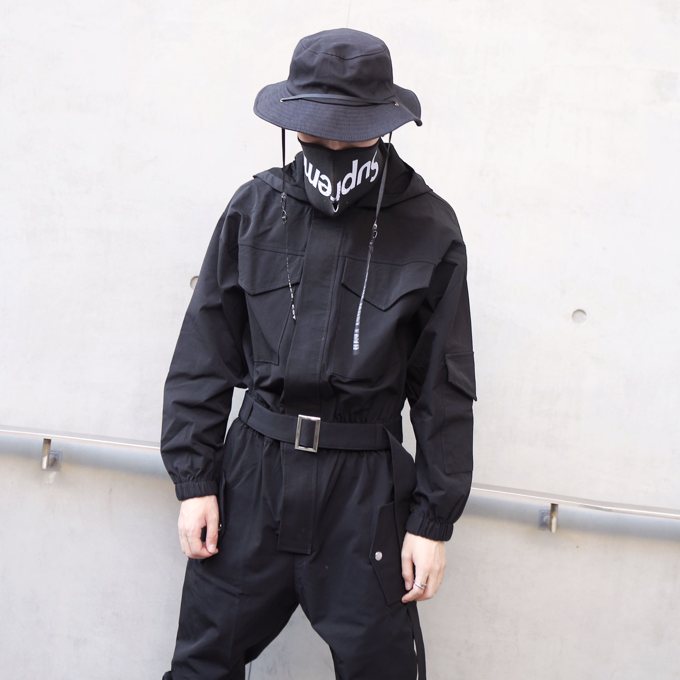 古着工装连体衣服男超火连体套装束脚裤 原创秋冬多口袋连帽 YGX ins 古着工装连体衣服男超火连体套装束脚裤 原创秋冬多口袋连帽 YGX ins
