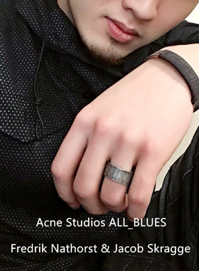 acne欧美风情侣钛钢戒指