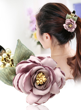 香蕉女士花朵优雅时尚手工发饰