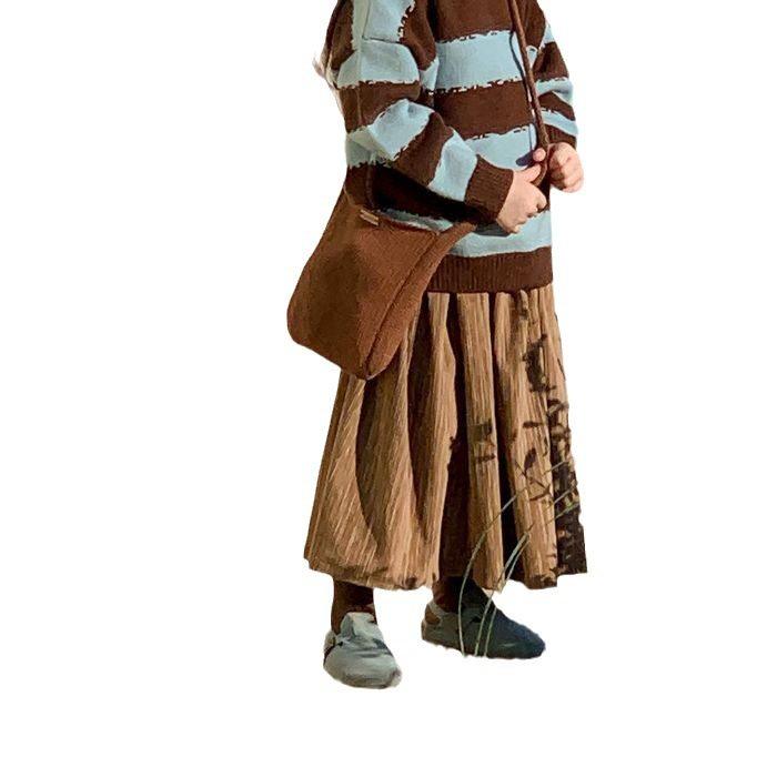 纯色韩版洋气末小蒙女童半身裙秋款儿童2024童裙百搭复古休闲裙子,淘宝优惠券,粉丝福利购,淘宝优惠卷