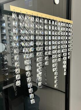 水晶门帘客厅玄关隔断装饰轻奢
