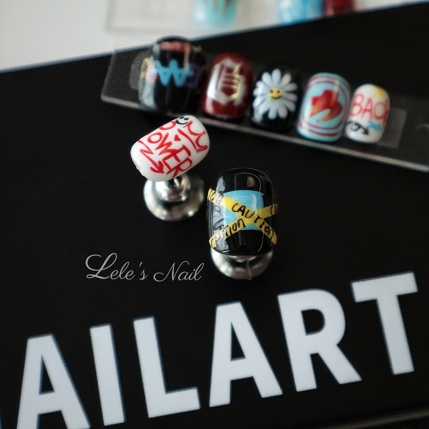 权志龙GD日常演唱会纯手工手绘高级感短款美甲穿戴甲可拆卸,淘宝优惠券,粉丝福利购,淘宝优惠卷