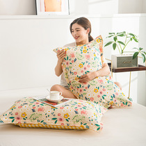 Pure cotton pillowcase 100 all-cotton pillowcase pair of home summer pillow core cover pillow leather pillow large number 48x74cm