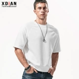 Белая футболка с коротким рукавом, приятная телу толстовка, свободный крой