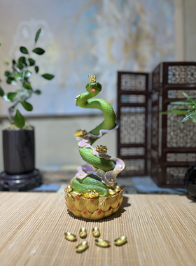常仙蟒蛇真身像摆件堂口灵蛇神像招财装饰摆件原创手办佛堂