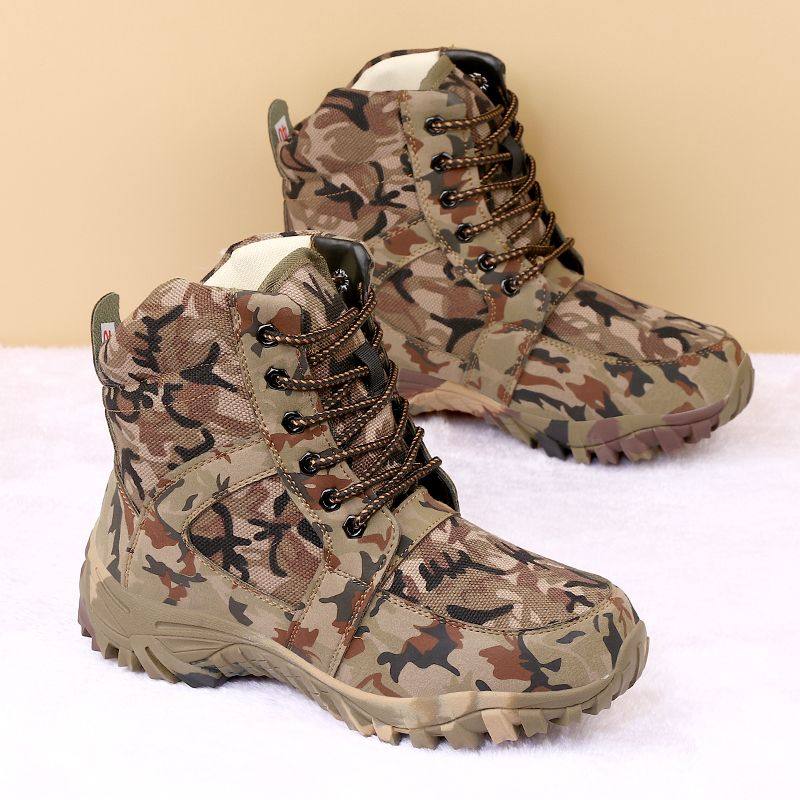新款防寒迷彩棉鞋男高帮冬保暖加绒加厚羊毛靴子防寒靴雪地靴中邦,淘宝优惠券,粉丝福利购,淘宝优惠卷
