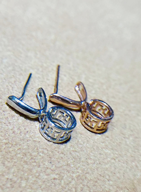 新品配件s925银瓜子翡翠挂扣玉坠