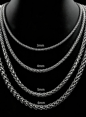 霸气钛钢嘻哈百搭粗长款龙骨链潮