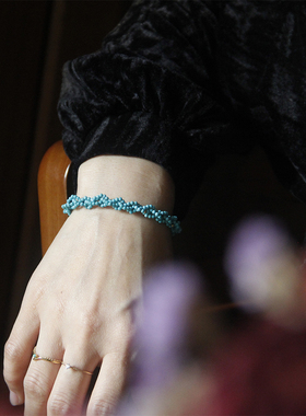 limv手串原矿绿松石原创设计珠宝