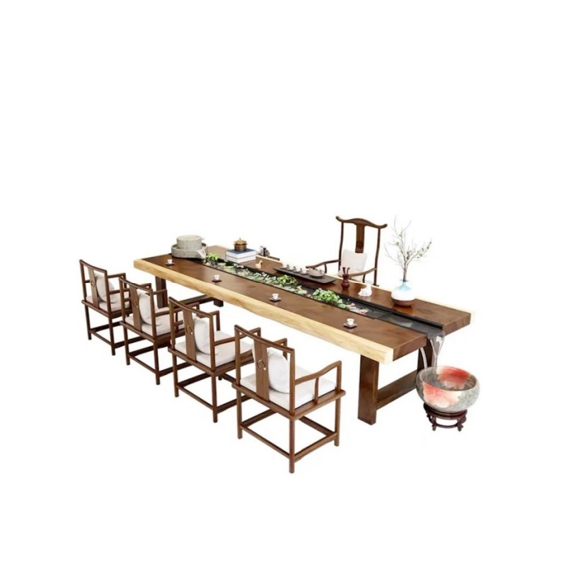 实木茶桌流水茶台功夫茶桌养鱼内循环创意景观大板一体禅意茶桌椅,淘宝优惠券,粉丝福利购,淘宝优惠卷