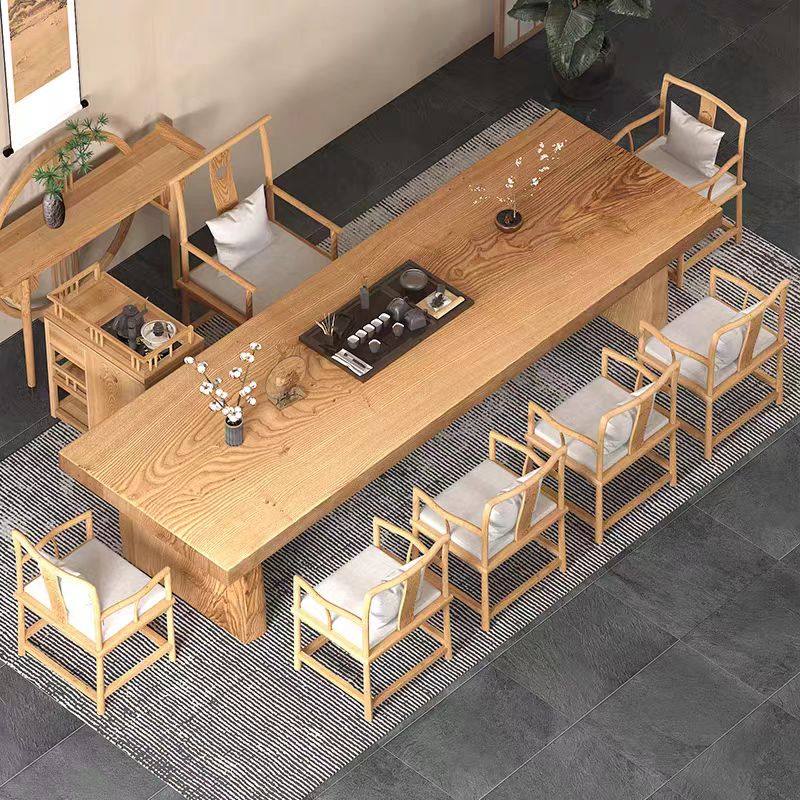 办公室茶桌椅组合套装实木大板简约现代新中式禅意功夫客厅泡茶台,淘宝优惠券,粉丝福利购,淘宝优惠卷