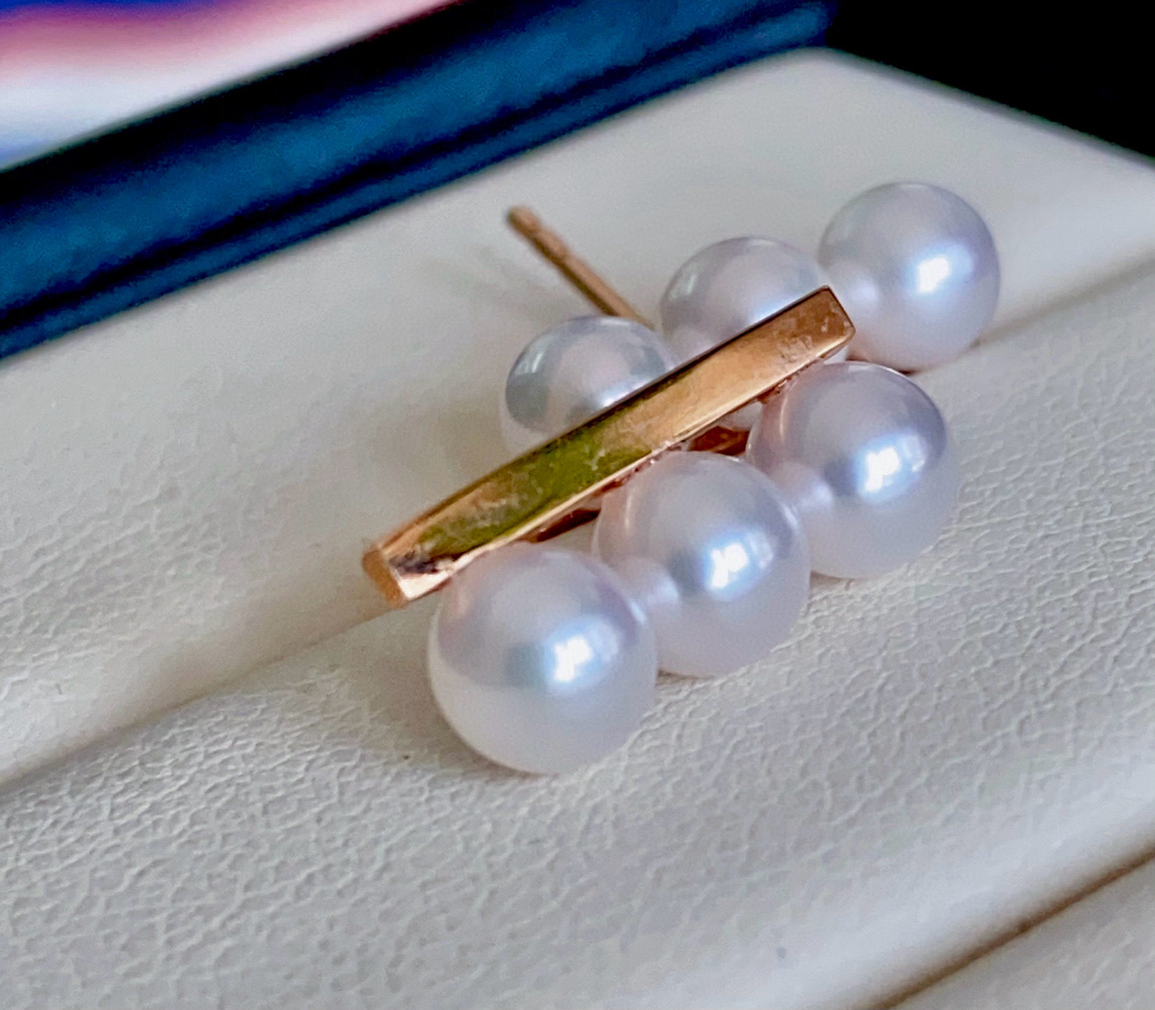 平衡款耳钉，加厚18K玫瑰金，正圆无瑕akoya5-6mm,淘宝优惠券,粉丝福利购,淘宝优惠卷