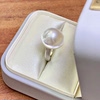 White Australian Seawater Poached Egg Poached Egg Small Boutique Sterling Silver Open Ring, The Full Egg Heart Is Unique and Will Not Conflict With Your Clothes