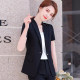 Summer short-sleeved thin hotel work clothes black suit