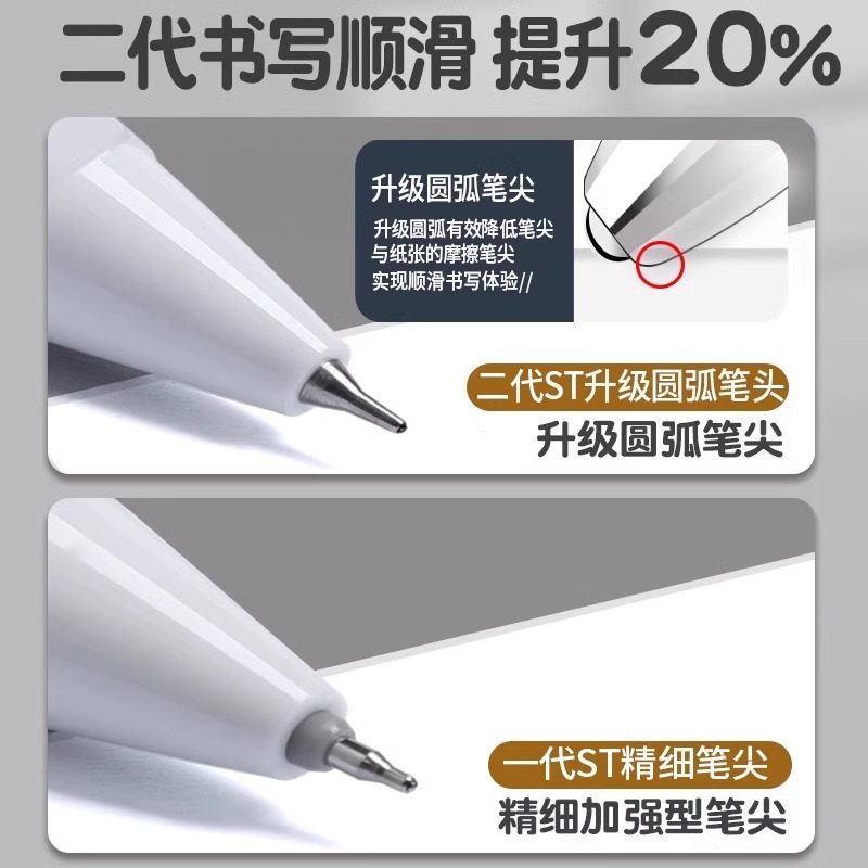 得力速干刷题笔按动中性笔黑科技小白笔ST笔头黑笔考试专用签字笔,淘宝优惠券,粉丝福利购,淘宝优惠卷