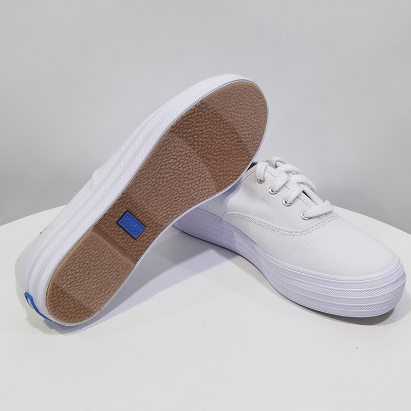 Keds美国折扣正品经典厚底小白鞋郑秀晶同款松糕鞋帆布鞋WF49946-图2