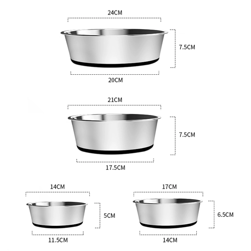 Houp Dog Bowl Bown Basin Большая собака не стекло из нержавеющей стали для собачьей чаши для пищевой миски для любимой пищевой корм для собак бассейн против оборота